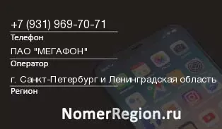 Кто звонил с 9319697071 - регион и оператор